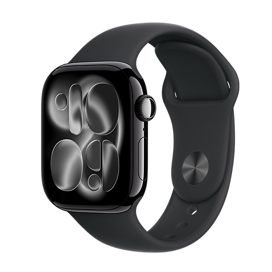 Watch Apple Watch Series 11 (2025) GPS 42mm Jet Black Aluminium Case with Sport Band S/M - Black