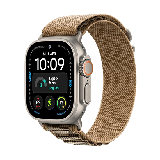 Watch Apple Watch Ultra 4 (2026) 5G 49mm Natural Titanium Case with Desert Alpine Loop S - Brown