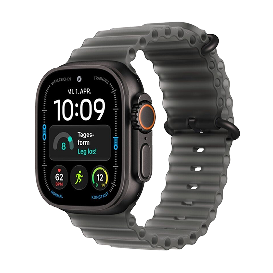 Watch Apple Watch Ultra 4 (2026) 5G 49mm  Black Titanium Case with Translucent Black Ocean Band - Black