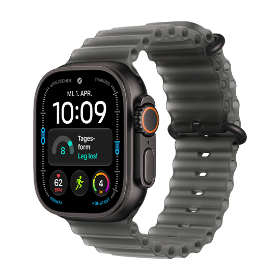 Watch Apple Watch Ultra 4 (2026) 5G 49mm  Black Titanium Case with Translucent Black Ocean Band - Black