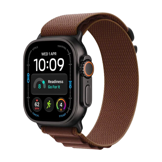 Watch Apple Watch Ultra 4 (2026) 5G 49mm  Black Titanium Case with Burgundy Alpine Loop M - Black
