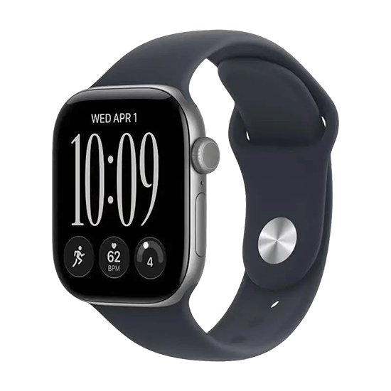 Watch Apple Watch Series 12 (2026) GPS 42mm Space Grey Aluminium Case with Navy Blue Sport Band S/M - Space Gray