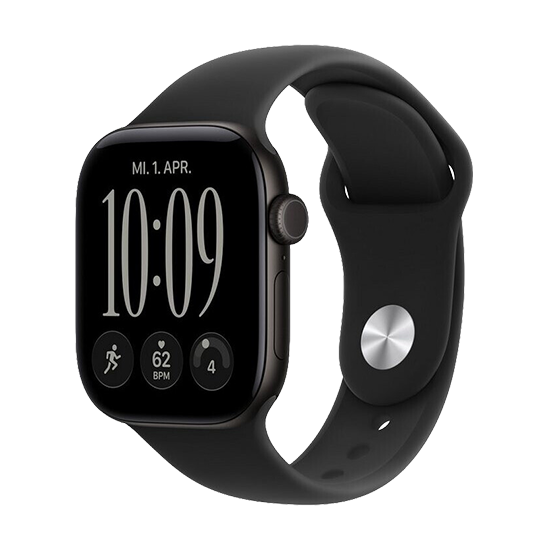 Watch Apple Watch Series 12 (2026) GPS 42mm Black Aluminium Case with Black Sport Band M/L - Black