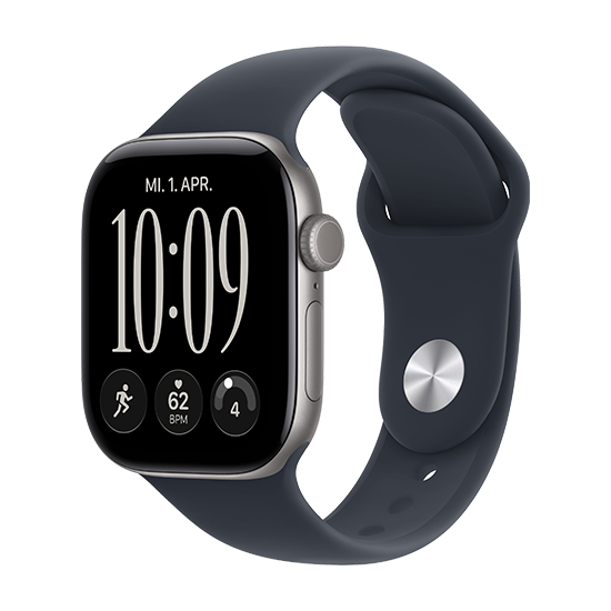 Watch Apple Watch Series 12 (2026) GPS 46mm Space Gray Aluminium Case with Navy Blue Sport Band M/L - Space Gray