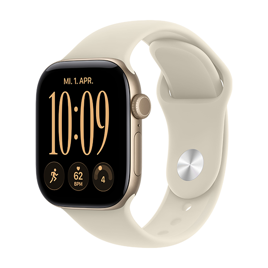 Watch Apple Watch Series 12 (2026) 5G 42mm Light Gold Aluminium Case with Sand Sport Band S/M - Light Gold