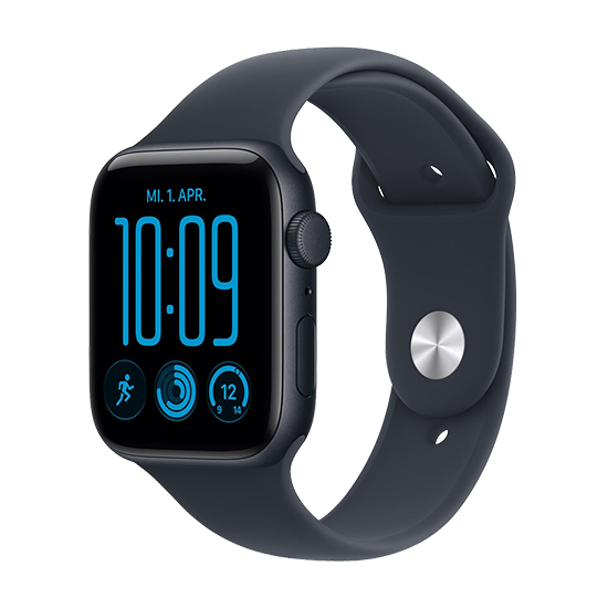 Watch Apple Watch SE 3 (2026) GPS 44mm Midnight Aluminium Case with Navy Blue Sport Band S/M - Midnight