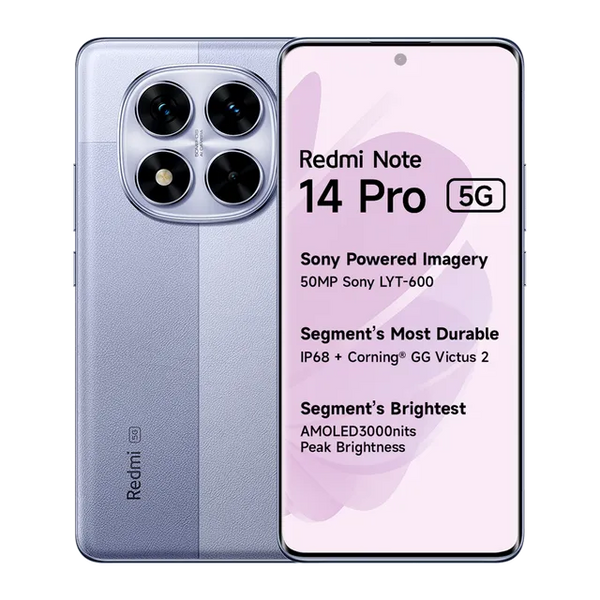 Xiaomi Redmi Note 14 Pro 5G Dual Sim 8GB RAM 256GB - Lavender Purple