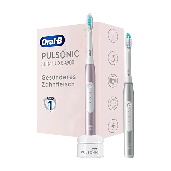 Oral-B Pulsonic Slim Luxe 4900 Double Pack - Platinum/Rose Gold