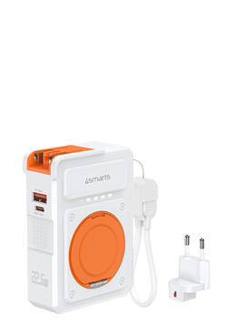 4smarts 6in1 Hybrid Charger, Wireless Powerbank White