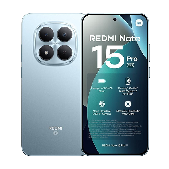 Xiaomi Redmi Note 15 Pro 5G Dual Sim 8GB RAM 512GB - Glacier Blue