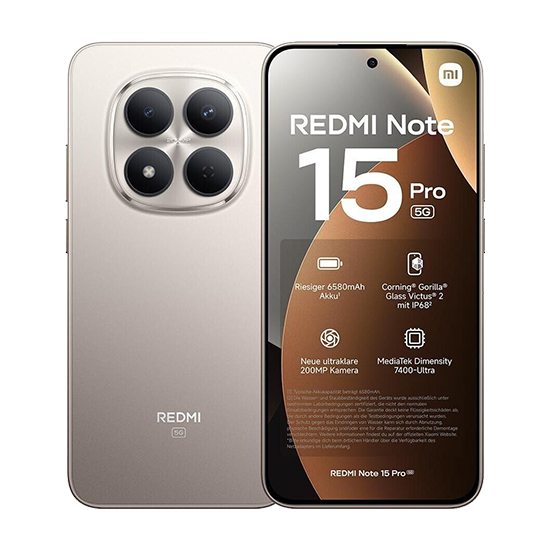 Xiaomi Redmi Note 15 Pro 5G Dual Sim 8GB RAM 512GB - Titanium