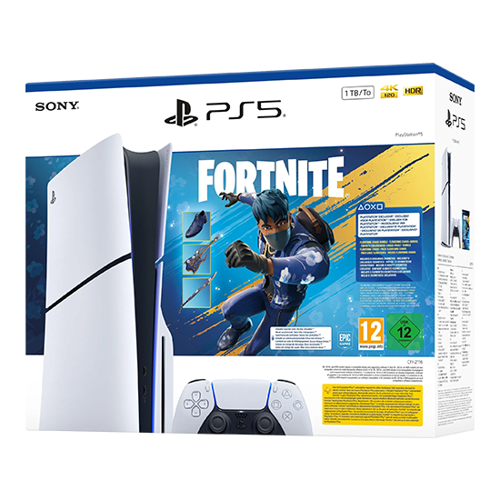 Sony PlayStation 5 Slim Disc Edition 1TB + Fortnite: Flowering Chaos - White
