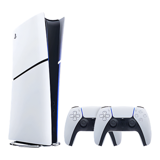 Sony PlayStation 5 Slim Digital Edition 825GB with 2 Dualsense Controller - White