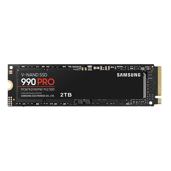 SSD Samsung 990 PRO MZ-V9P2T0BW - encrypted - 2 TB - internal - M.2 2280 - PCIe 4.0 x4 (NVMe)