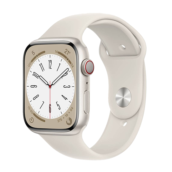Watch Apple Watch Series 8 LTE 45mm Starlight Aluminium Case with Sport Band - Starlight