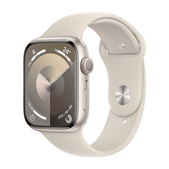 Watch Apple Watch Series 9 GPS 41mm Starlight Aluminium Case with Sport Band S/M - Starlight EU