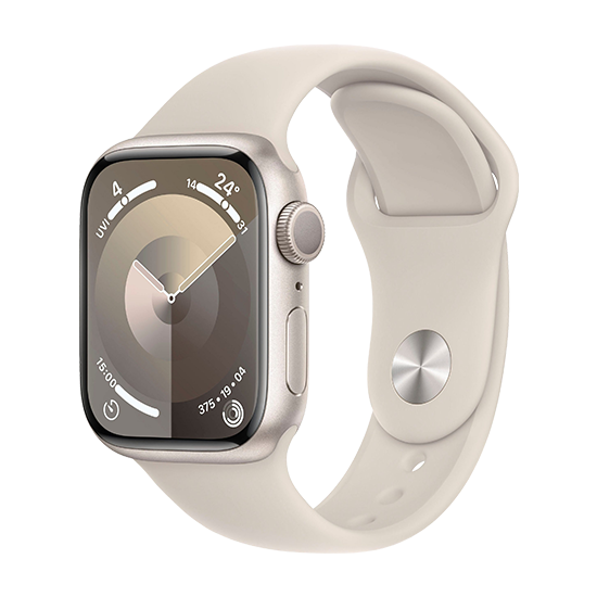 Watch Apple Watch Series 9 GPS 41mm Starlight Aluminium Case with Sport Band M/L - Starlight EU