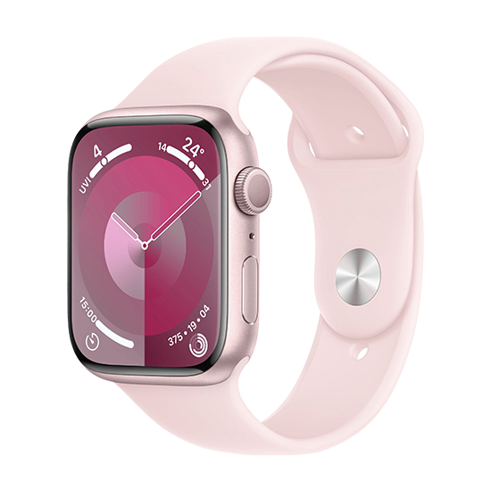 Watch Apple Watch Series 9 GPS 41mm Pink Aluminium Case with Sport Band S/M - Light Pink EU