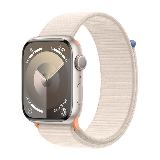 Watch Apple Watch Series 9 GPS 45mm Starlight Aluminium Case with Sport Loop - Starlight EU