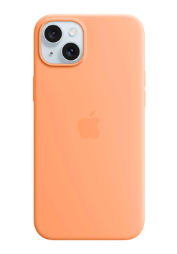 Apple Silicone Case with MagSafe Sorbet Orange, for iPhone 15 Plus, MT173ZM/A