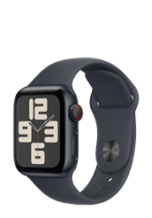 Apple Watch SE GPS + Cellular Midnight Aluminium, Midnight Sport Band S/M, MXGC3QF/A, 40mm