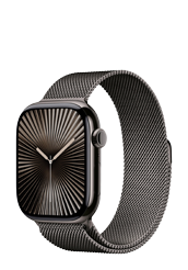 Apple Watch Series 10 GPS + Cellular Slate Titanium, Slate Milanese Loop M/L, MWYW3QF/A, 46mm