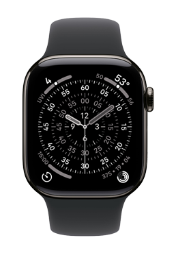 Apple Watch Series 11 GPS + Cellular Slate Titanium, Black Sport Band M/L, MF8T4ZR/A, 42 mm