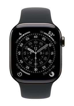 Apple Watch Series 11 GPS + Cellular Slate Titanium, Black Sport Band M/L, MFD24ZR/A, 46 mm