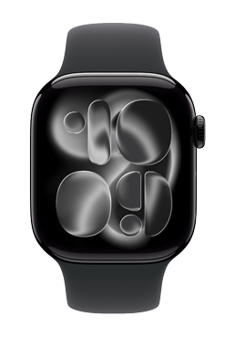Apple Watch Series 11 GPS Jet Black Aluminium, Black Sport Band M/L, MEQU4ZR/A, 42 mm