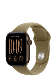 Apple Watch Series 12 GPS + Cellular Dark Bronze Aluminium, Olive Sport Band, M/L, 46mm