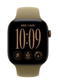 Apple Watch Series 12 GPS + Cellular Dark Bronze Aluminium, Olive Sport Band, S/M, 42mm