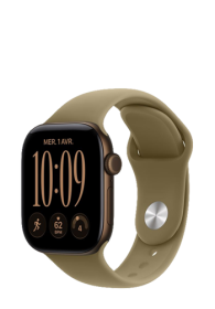 Apple Watch Series 12 GPS + Cellular Dark Bronze Aluminium, Olive Sport Band, S/M, 42mm