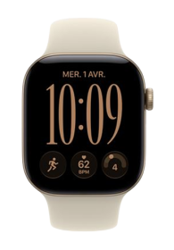 Apple Watch Series 12 GPS + Cellular Light Gold Aluminium, Sand Sport Band, M/L, 42mm