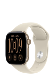 Apple Watch Series 12 GPS + Cellular Light Gold Aluminium, Sand Sport Band, M/L, 46mm