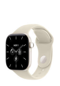Apple Watch Series 12 GPS + Cellular Pearl White Ceramic, Sand Sport Band, M/L, 46mm