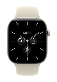Apple Watch Series 12 GPS + Cellular Pearl White Ceramic, Sand Sport Band, S/M, 46mm