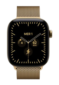 Apple Watch Series 12 GPS + Cellular Radiant Gold Titanium, Radiant Gold Milanese Loop, M/L, 46mm