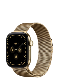 Apple Watch Series 12 GPS + Cellular Radiant Gold Titanium, Radiant Gold Milanese Loop, M/L, 46mm