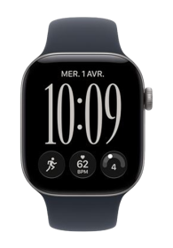 Apple Watch Series 12 GPS + Cellular Space Grey Aluminium, Navy Blue Sport Band, M/L, 46mm