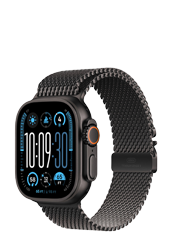 Apple Watch Ultra 2 GPS + Cellular Black Titanium, Black Titanium Milanese Loop M, MX5U3FD/A, 49mm