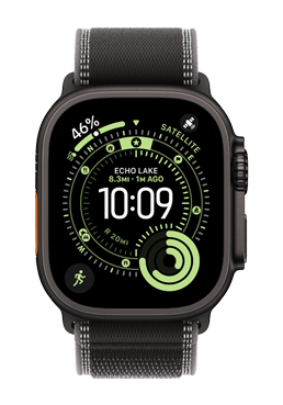 Apple Watch Ultra 3 GPS + Cellular Black Titanium, Black/Charcoal Trail Loop M/L, MF1H4QF/A, 49 mm