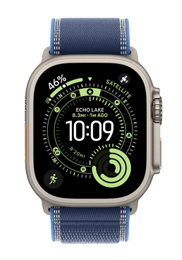 Apple Watch Ultra 3 GPS + Cellular Natural Titanium, Blue/Bright Blue Trail Loop S/M, MEWR4QF/A,49 mm