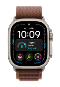 Apple Watch Ultra 4 GPS + Cellular Black Titanium, Burgundy Alpine Loop, M, 49mm