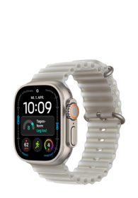 Apple Watch Ultra 4 GPS + Cellular Natural Titanium, Translucent Grey Ocean Band, 49mm