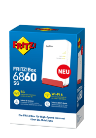 AVM FRITZ!BOX 6860 5G Red White, 20003048