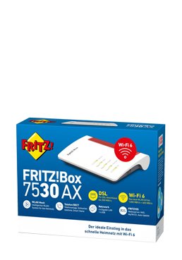 AVM FRITZ!BOX 7530 AX WI-FI 6 DSL-Router Red White, 20002930