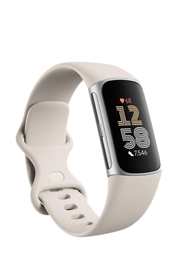 FitBit Charge 6 Porcelain / Aluminium Silver, Fitness Tracker mit Armband, GA05185-EU