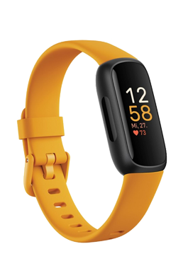 FitBit Inspire 3 Morning Glow-Black, Fitness Tracker mit Armband