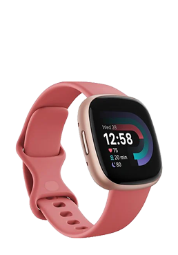 FitBit Versa 4 Fitnesstracker mit Armband Pink Sand / Copper Rose, FB523RGRW