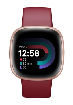 FitBit Versa 4 Fitnesstracker with Armband Raspberry Red / Copper Rose, FB523RGRD